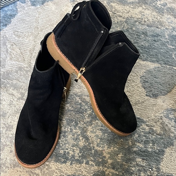 Kate Spade Black Ankle Booties with Brown Sole - Picture 1 of 6
